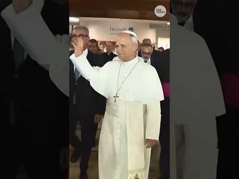 See Pope Leo leave the hospital after cancer surgery