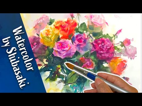 Watercolor demonstration | Roses 水彩画〜薔薇