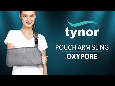 How to wear Tynor Pouch Arm Sling Oxypore for full support and weight bearing of the arm