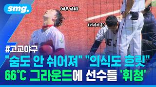 이 뜨거운날에도 진행되고 있는 고교야구