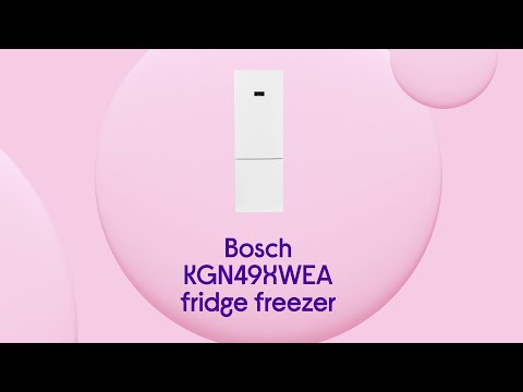 Bosch KGN49XWEA Serija 4, Laisvai statomas šaldytuvas-šaldiklis su šaldiklio skyriumi apačioje, 203 x 70 cm, Baltas video