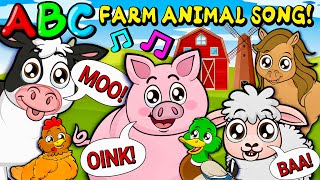 Farm Animal Sounds ABC Song! Moo, Oink, Baa & More – Fun for Kids