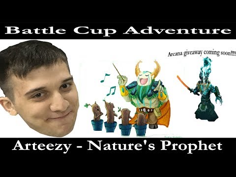 Nature's Prophet Dota 2 | Arteezy | Battle Cup Adventure | 7.21c | Pro  Gameplay