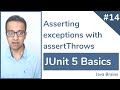 JUnit 5 Basics 14 - Asserting exceptions with assertThrows