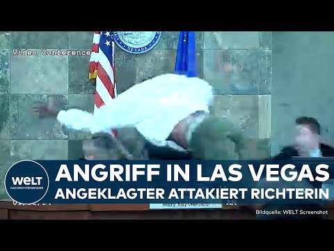 LAS VEGAS: Im Gerichtssaal! Angeklagter stürzt sich auf US-Richterin und schlägt sie zusammen