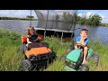 Using Tractors On The Farm To Play In The Water Tractors For Kids