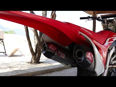 2018 CRF450R Exhaust Comparison Stock vs Yoshimura RS-9