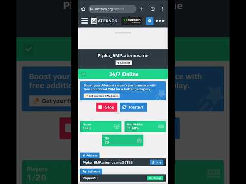How to Make Aternos Server 24/7 || Free Minecraft server 24/7 Online || 24/7 Online Server