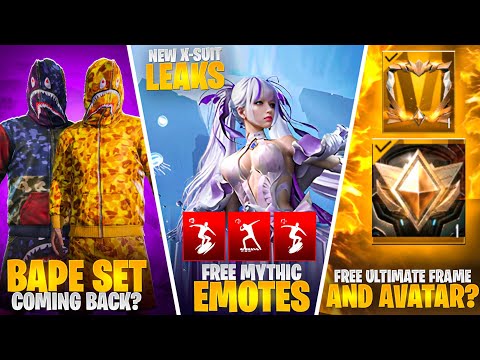 OMG 😱 | Get Free Mythic Emotes | New X-Suit Leaks | Free Ultimate Frame & Avatar | Bape Outfit Back?