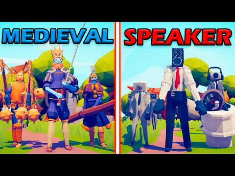 MEDIEVAL TEAM vs SPEAKERMAN TEAM - Totally Accurate Battle Simulator | TABS
