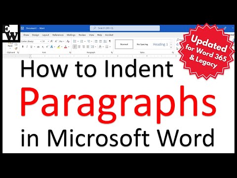 How to Indent Paragraphs in Microsoft Word (UPDATED) Video