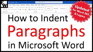 How to Indent Paragraphs in Microsoft Word (UPDATED)