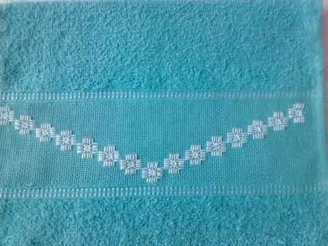 BORDADO PONTO reto E PONTO crivo menho para iniciante finalizado parte 2