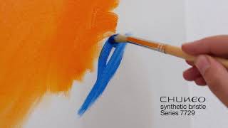 DA VINCI CHUNEO RUNDPINSEL SYNTHETIKBORSTEN LANGER STIEL FÜR ÖL- UND ACRYL SERIE 7729