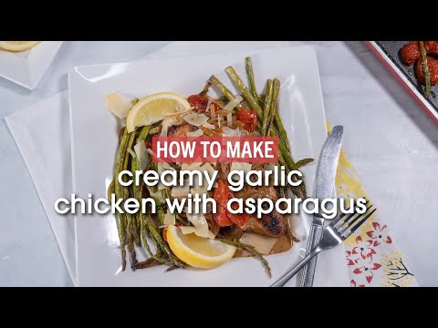 Creamy Garlic Chicken Breast with Asparagus