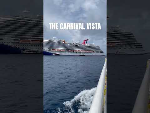 Thumbnail for Beautiful look at the Carnival Vista, anchored at Half Moon Cay, Bahamas