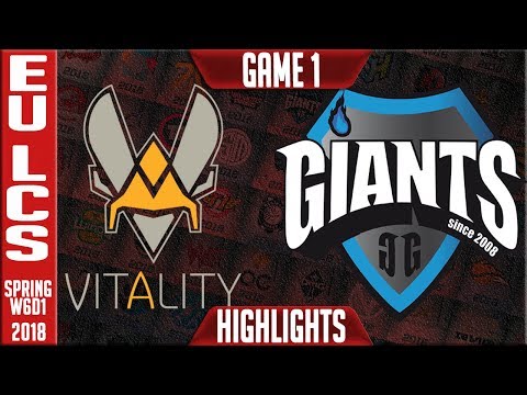 VIT vs GIA Highlights | EU LCS Week 6 Spring 2018 W6D1 | Vitality vs Giants Highlights