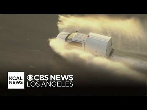 Pursuit suspects drive stolen vehicle through Rio Hondo riverbed