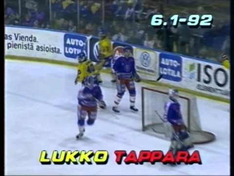 Lukko-Tappara 6.1 1992. RTV-Westmedia Oy. Rauma.