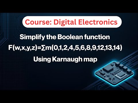 Упростите булеву функцию 𝑭(𝒘,𝒙,𝒚,𝒛)=∑𝒎(𝟎,𝟏,𝟐,𝟒,𝟓,𝟔,𝟖,𝟗,𝟏𝟐,𝟏𝟑,𝟏𝟒) с помощью карты Карно