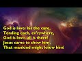 God Is Love His The Care Tune Personent Hodie 3vv Chorus With Lyrics For Congregations