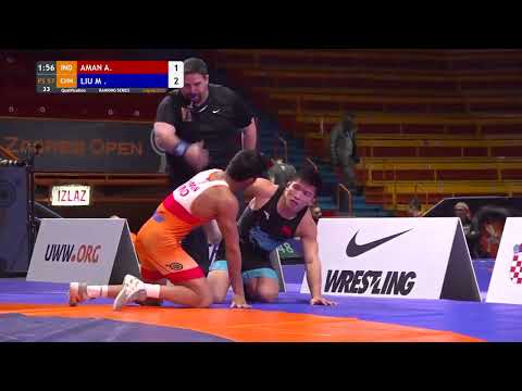 Zagreb Open 2023 57KG. FS. Qual Aman. A(IND) 🇮🇳- Liu M. (CHN) 🇨🇳