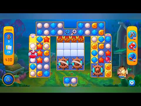 фишдом 2022  #  10868 уровень - прохождение без бустеров # Fishdom,   10868  level - no Boosters.