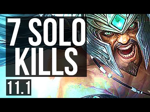 TRYNDAMERE vs TRUNDLE (TOP) | Rank 2 Trynda, 7 solo kills, 300+ games | NA Master | v11.1