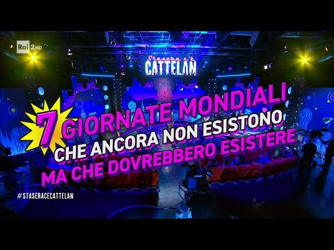"7 giornate mondiali che ancora non esistono ma..." - Stasera c'è Cattelan su Raidue 23/03/2023