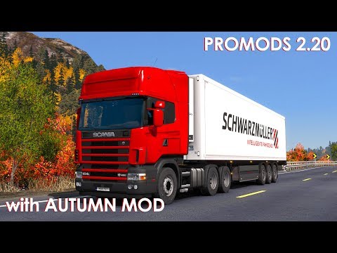 ETS2 1.28 | ProMods 2.20 | Autumn Mod in Norway Mountains | Beautiful Drive | Scania V8 4-series