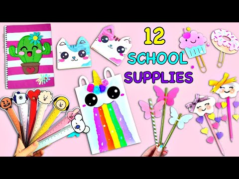 12 DIY - SCHOOL SUPPLIES IDEAS YOU WILL LOVE - BACK TO SCHOOL HACKS