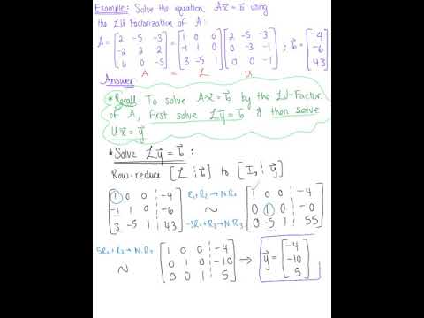 LU Factorization (Example 1)