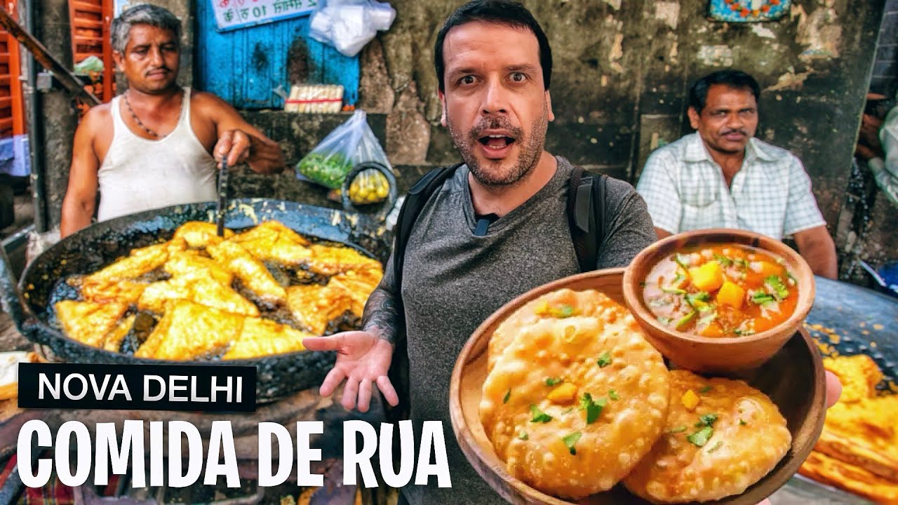 Provando 25 COMIDAS DE RUA na capital da India 🇮🇳 [Documentário Completo]