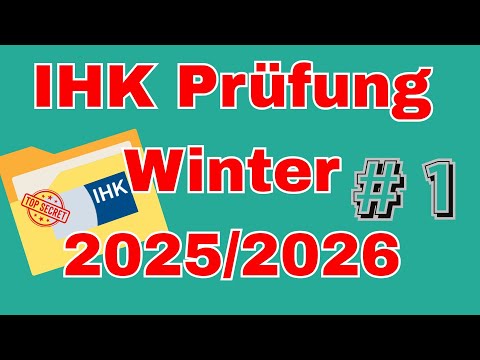 THIS IS WHAT YOU NEED TO KNOW - IHK Exam Winter 2025/2026 #1