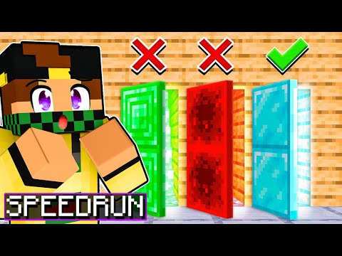 MINECRAFT SPEEDRUN MA NON SCEGLIERE LA PORTA SBAGLIATA