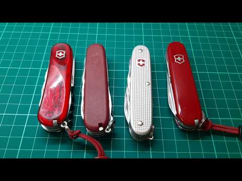 Victorinox Compact, Climber, Evo 14 and Pioneer X Comparison.