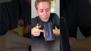 Fixing phone with lighter