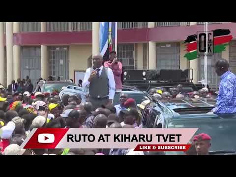🔥Smart Governor Kang'ata Refuses to engage in TUTAM politics speaking in front of Ruto in kiharu