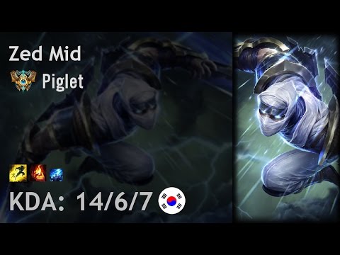 Zed Mid vs Syndra - Piglet - KR Challenger Patch 6.24