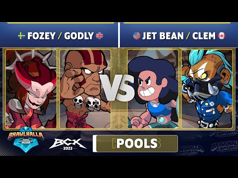 Fozey & Godly vs. jet bean & Clem - Pools - Brawlhalla World Championship 2022