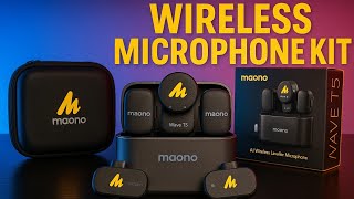 BEST Wireless Microphones?? Maono Wave T5 AI Wireless Microphone Kit Review