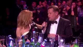 James Corden chats with Kylie Minogue | BRIT Awards 2014