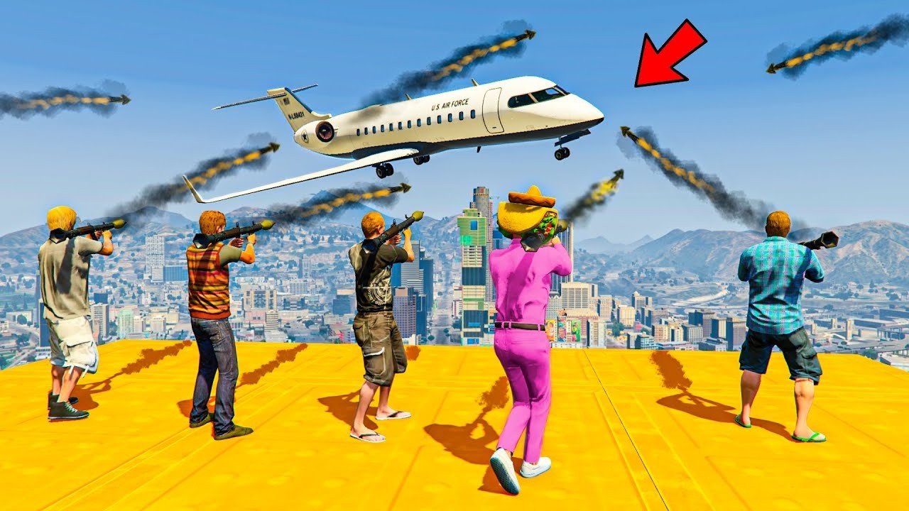 1 AVIÓN GIGANTE vs 800 MISILES! - GTA 5 ONLINE