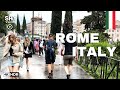 Rainy Day In Rome Italy 2023 4K HDR Walking Tour 60fps