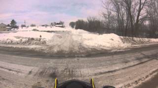 preview picture of video '2014 02 Cabin Helmet Cam Snowmobiling'