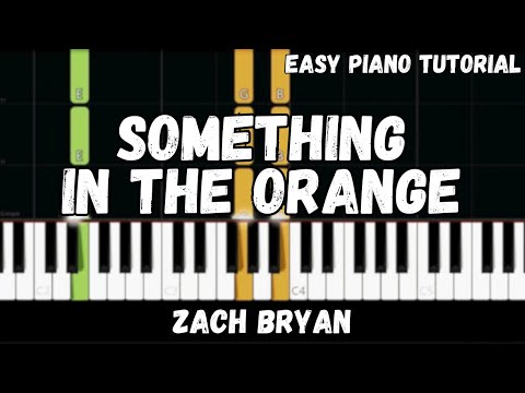 Zach Bryan - Something In The Orange (Easy Piano Tutorial)