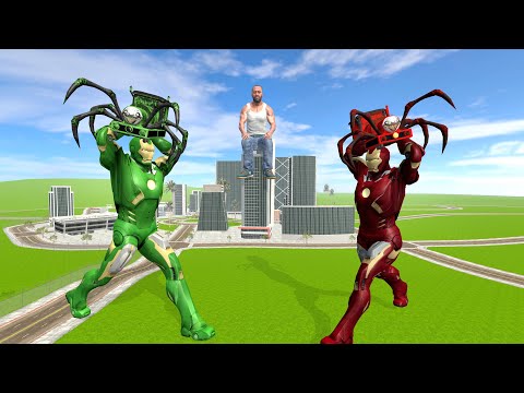 Franklin And Colourful Ironman Vs Colourful Choo Choo Charles IN INDIAN BIKES DRIVING 3D