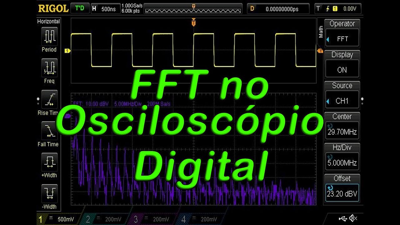 O que é FFT? Como usar no Osciloscópio! Teoria e medidas.