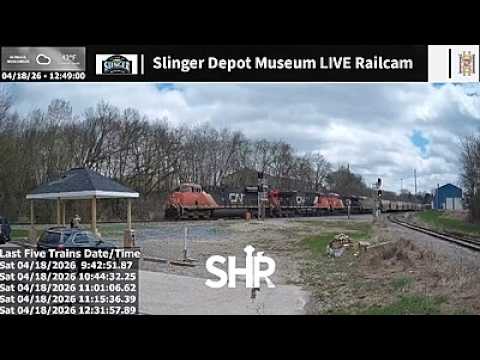 Live webcam view of Slinger Depot Museum Live Railcam