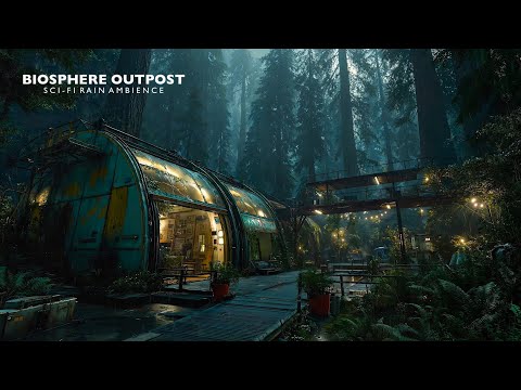 Biosphere Lost: Sci-Fi Rain Ambience for Deep Sleep, Focus & Relaxation [4K]